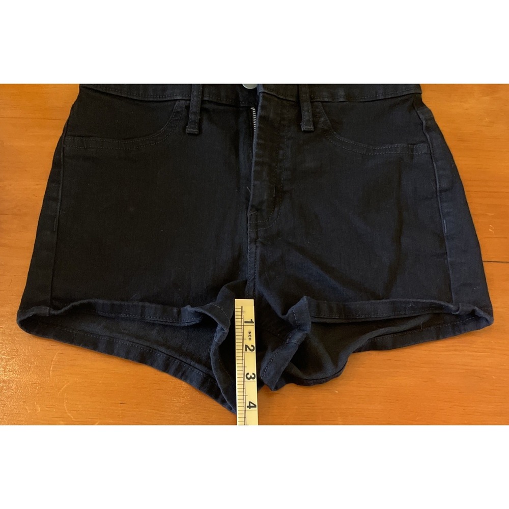 Wild Fable Dark Black Stretchy Jean Short Shorts 27R Size 4 - Picture 8 of 8